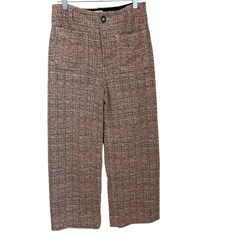 Maeve Anthropologie The Colette Wide Leg Tweed Pants Multicolor‎ Size 26